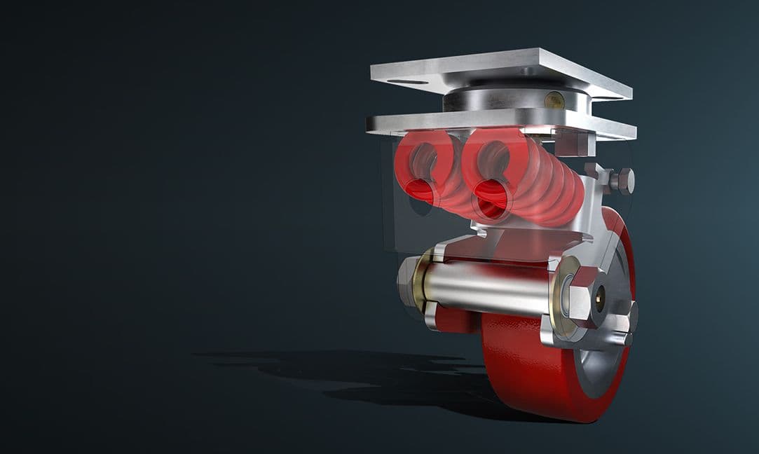 SHOCK ABSORBING CASTERS